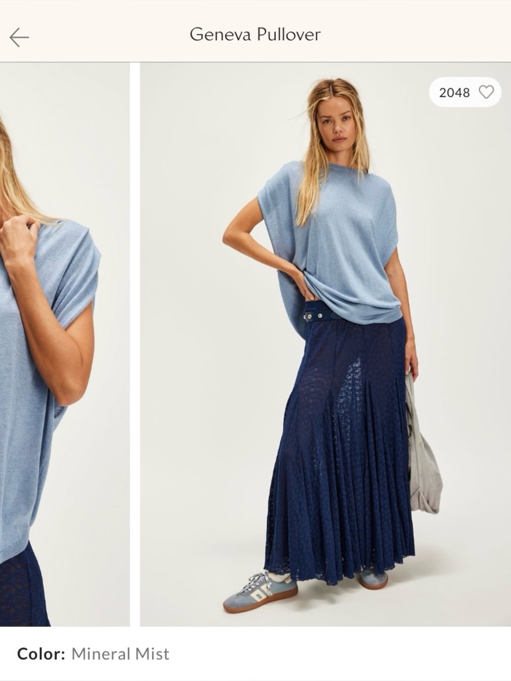 Free people oversized sweater vest, small